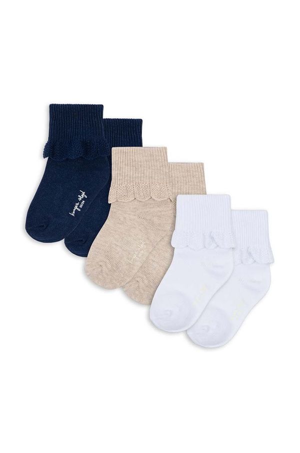 Konges Sløjd Dječje čarape Konges Sløjd 3 PACK FRILL SOCKS 3-pack boja: tamno plava, KS101369
