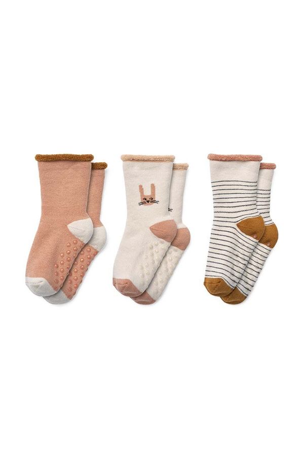 Liewood Dječje čarape Liewood Eloy Baby Socks 3-Pack 3-pack boja: ružičasta, LW18503