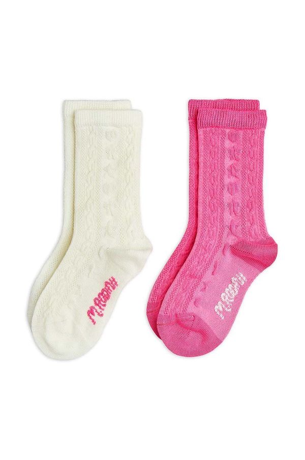 Mini Rodini Dječje čarape Mini Rodini 2-pack boja: ružičasta, 2476012600