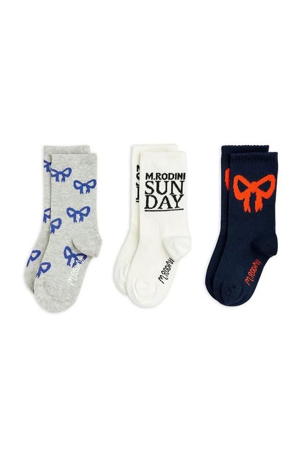 Mini Rodini Dječje čarape Mini Rodini Bow 3-pack boja: crna, 2516010200