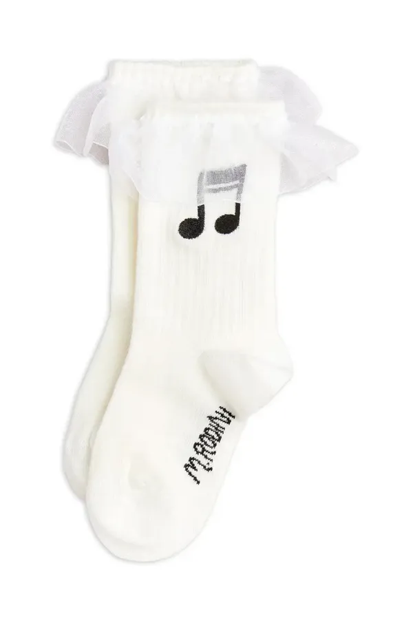 Mini Rodini Dječje čarape Mini Rodini Note boja: bijela, 2526010610