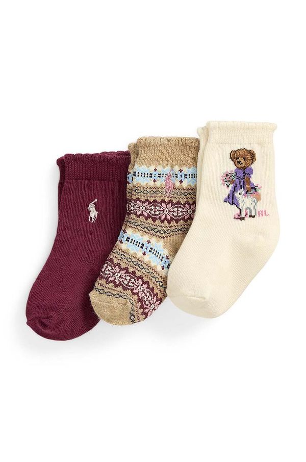 Polo Ralph Lauren Dječje čarape Polo Ralph Lauren 3-pack boja: siva, 445958813001
