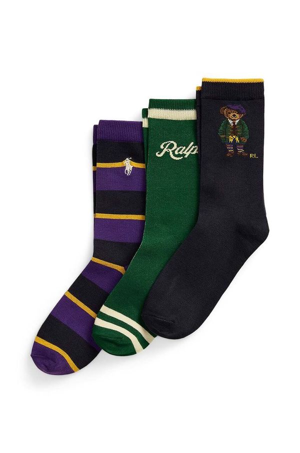 Polo Ralph Lauren Dječje čarape Polo Ralph Lauren 3-pack boja: zelena, 448958815001