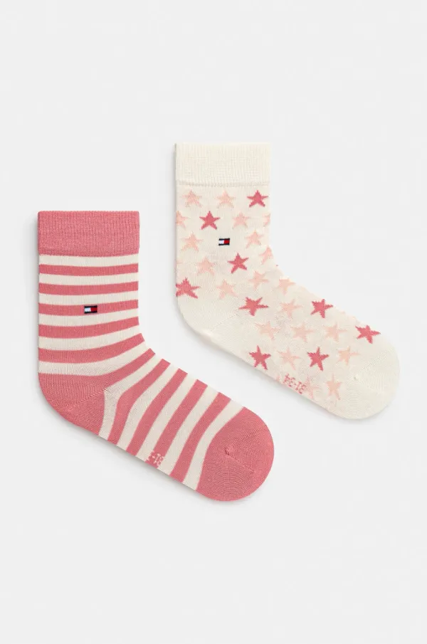 Tommy Hilfiger Dječje čarape Tommy Hilfiger 2-pack boja: ružičasta, 100000816