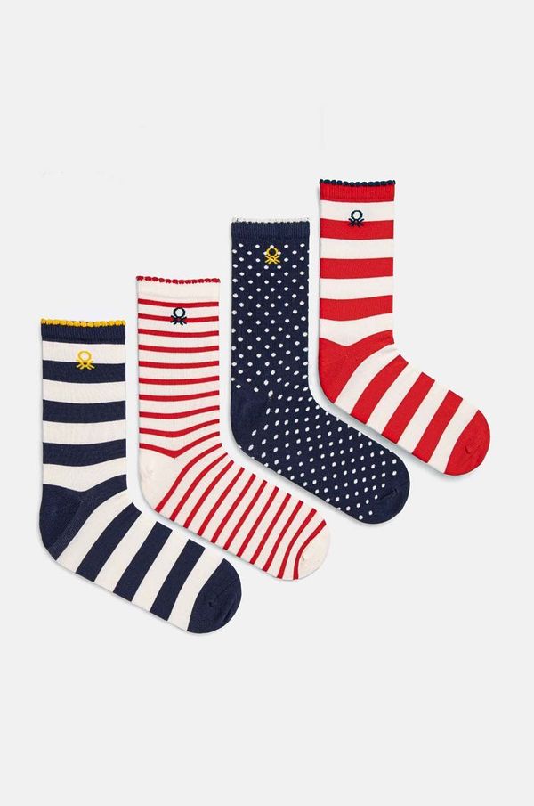 United Colors of Benetton Dječje čarape United Colors of Benetton 4-pack boja: crvena, 6AO30703P