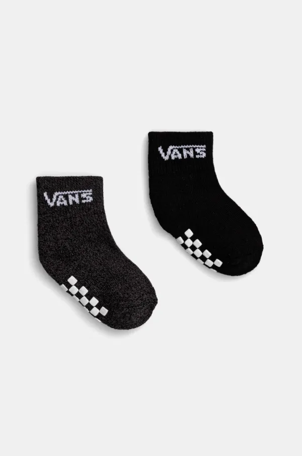 Vans Dječje čarape Vans DROP V CLASSIC SOCK 2-pack boja: crna, VN0A7PTCBLK1