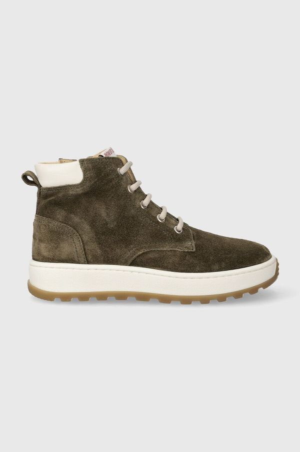 Pom D'api Dječje cipele od brušene kože Pom D'api FLOW BOOTS boja: zelena