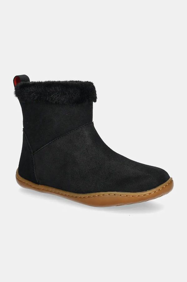 Camper Dječje cipele za snijeg od brušene kože Camper Peu Cami boja: crna, K900365.001