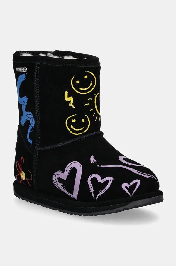 Emu Australia Dječje cipele za snijeg od brušene kože Emu Australia Hollis boja: crna, K13102