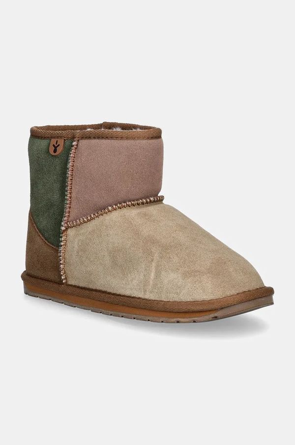 Emu Australia Dječje cipele za snijeg od brušene kože Emu Australia Wallaby Mini Patchwork boja: bež, K13105