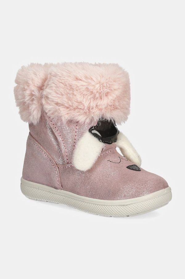 Primigi Dječje cipele za snijeg od brušene kože Primigi boja: ružičasta, PSN 68506