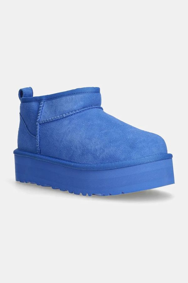 Ugg Dječje cipele za snijeg od brušene kože UGG KIDS CLASSIC ULTRA MINI PLATFORM 1157791K