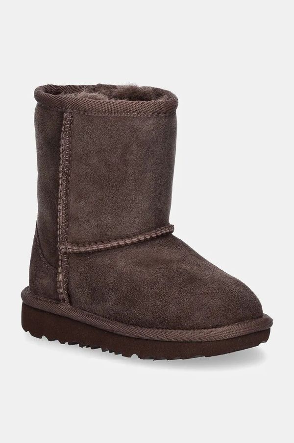 Ugg Dječje cipele za snijeg od brušene kože UGG T CLASSIC II boja: smeđa