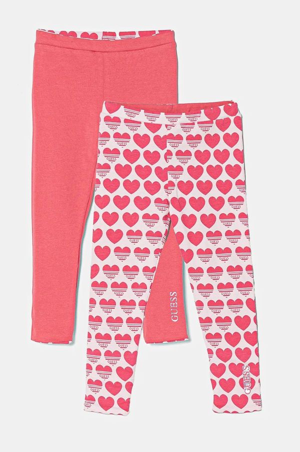 Guess Dječje dvostrane tajice Guess boja: ružičasta, s uzorkom, K5RB00 K6YW4