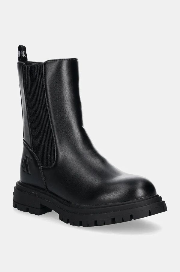 Calvin Klein Jeans Dječje gležnjače Calvin Klein Jeans boja: crna, V3A5-81024