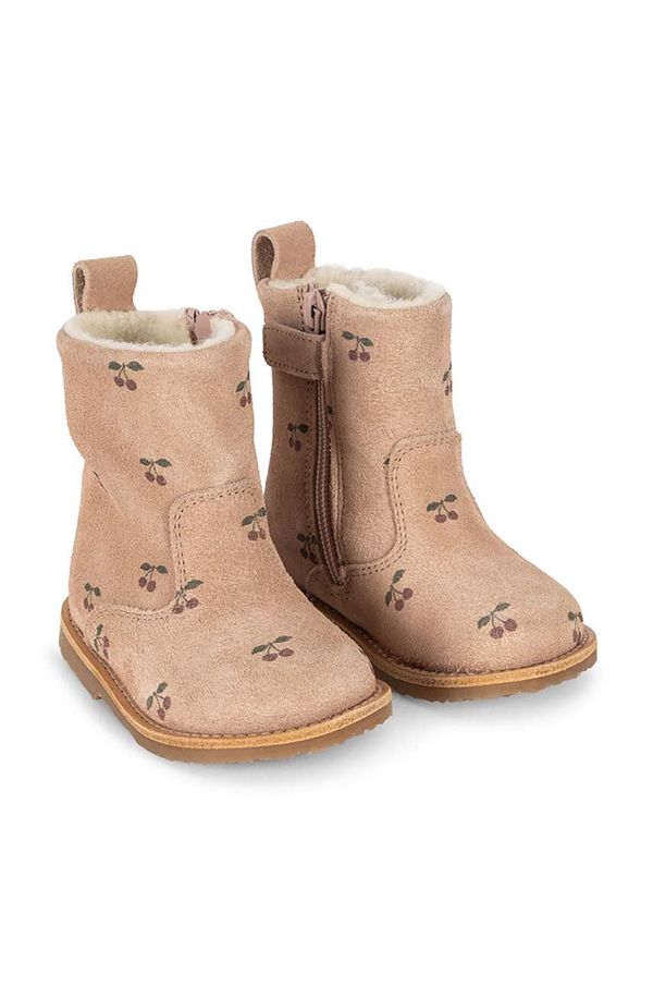 Konges Sløjd Dječje gležnjače od brušene kože Konges Sløjd PIPPI PULL ON BOOT boja: narančasta, KS101280