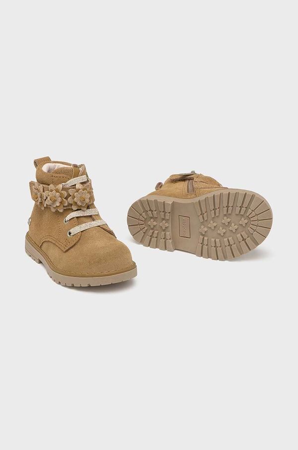 Mayoral Dječje gležnjače od brušene kože Mayoral boja: smeđa, 42478