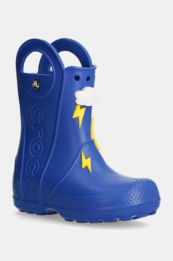Crocs Dječje gumene čizme Crocs HANDLE IT LIGHTNING BOLT RAIN BOOT boja: tamno plava, 210027