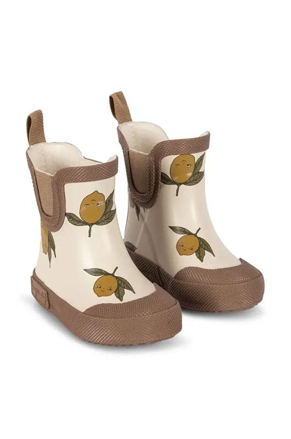 Konges Sløjd Dječje gumene čizme Konges Sløjd WELLY RUBBER BOOTS boja: bež, KS102573