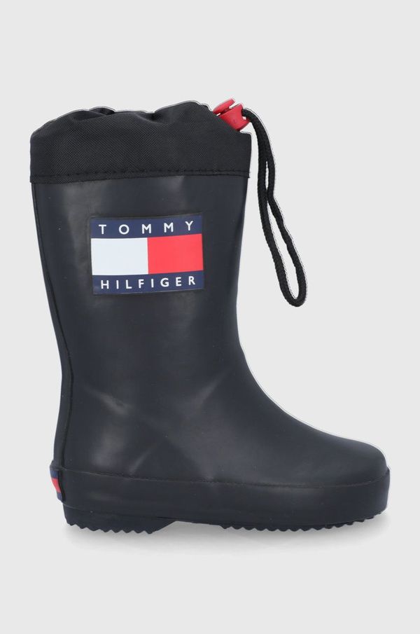 Tommy Hilfiger Dječje gumene čizme Tommy Hilfiger boja: crna