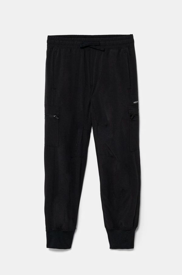 Abercrombie & Fitch Dječje hlače Abercrombie & Fitch boja: crna, bez uzorka, KI234-4066