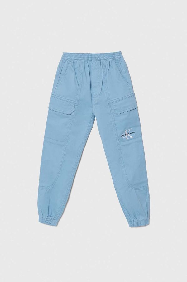 Calvin Klein Jeans Dječje hlače Calvin Klein Jeans boja: smeđa, bez uzorka