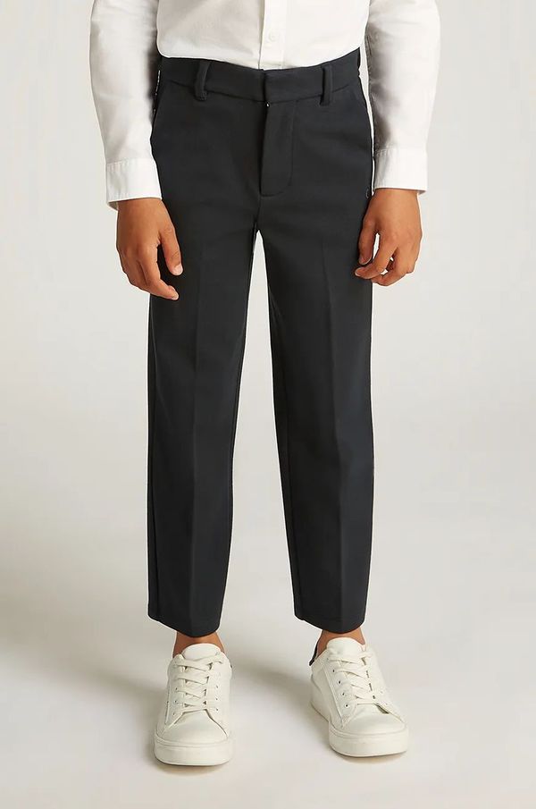 Calvin Klein Jeans Dječje hlače Calvin Klein Jeans TAILORED PUNTO boja: crna, bez uzorka, IB0IB02341