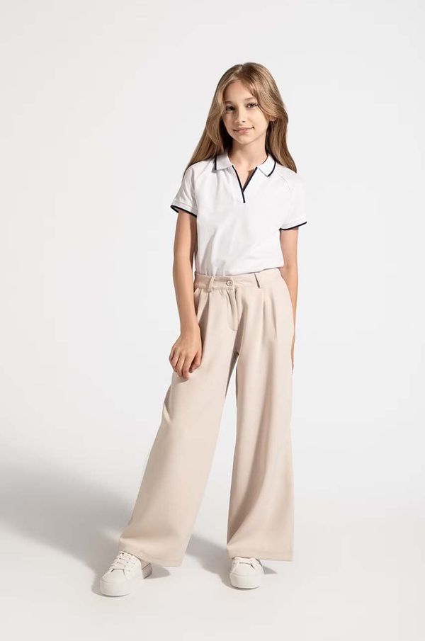 Coccodrillo Dječje hlače Coccodrillo boja: bež, bez uzorka, BACK TO SCHOOL GIRL