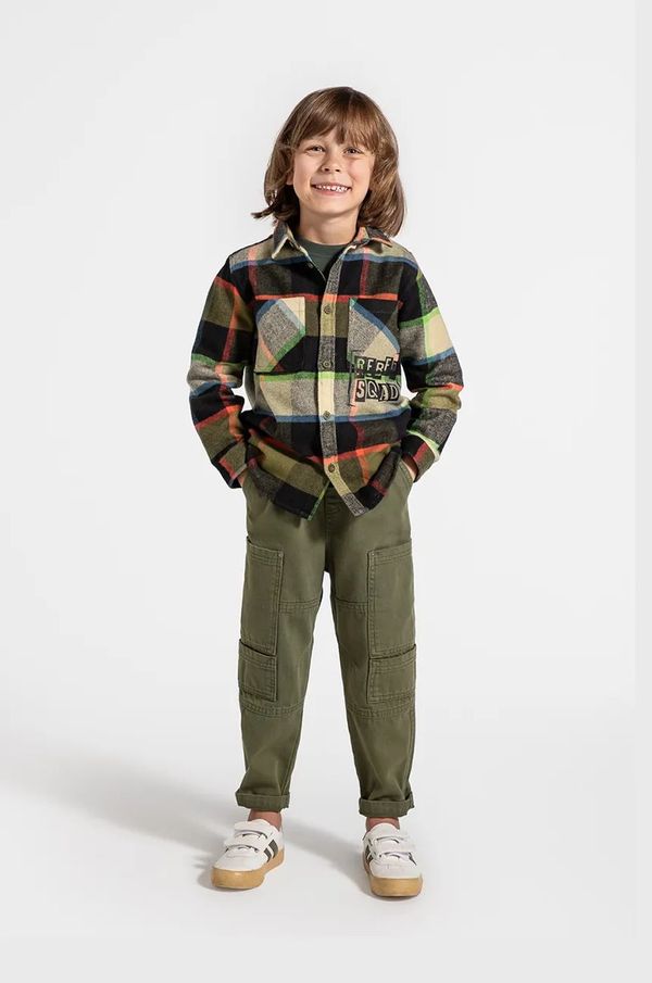 Coccodrillo Dječje hlače Coccodrillo boja: zelena, bez uzorka, GRUNGE SWAMP BOY KIDS