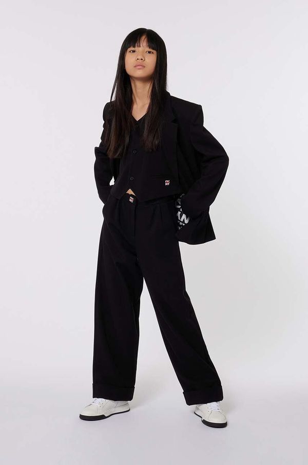 DKNY Dječje hlače Dkny boja: crna, bez uzorka, D60230