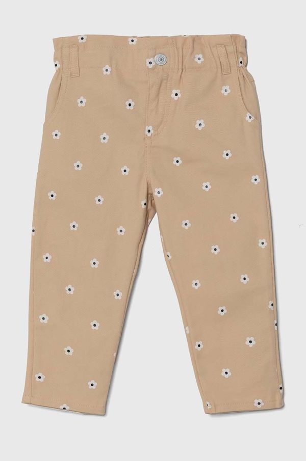 Guess Dječje hlače Guess boja: bež, s uzorkom, K4YB05 WGBD0