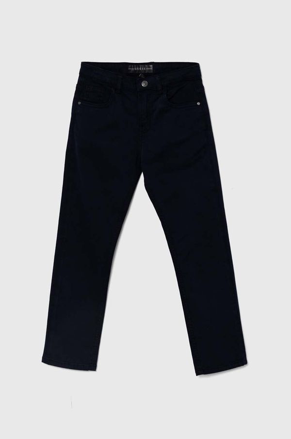 Guess Dječje hlače Guess boja: tamno plava, bez uzorka, N3BB03 WFPMA