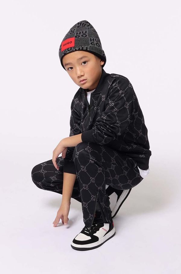 Hugo Dječje hlače HUGO boja: crna, s uzorkom, G00182