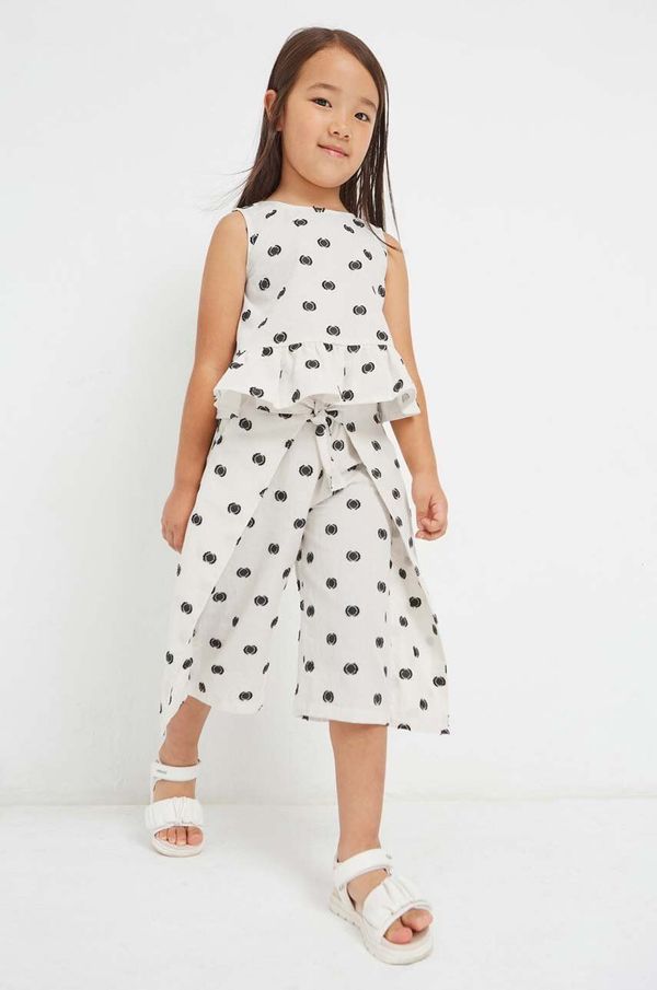 Mayoral Dječje hlače Mayoral boja: bež, s uzorkom