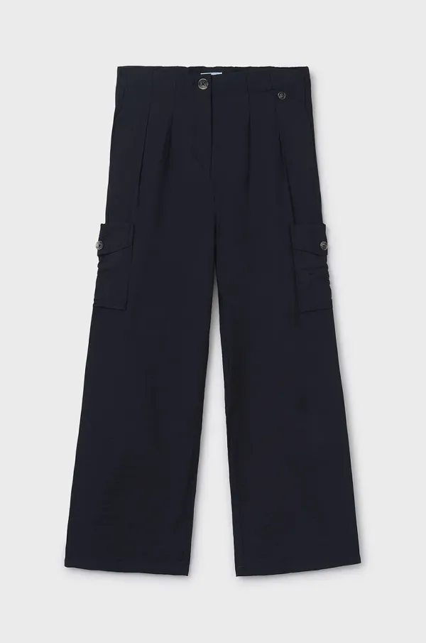 Mayoral Dječje hlače Mayoral cargo boja: crna, bez uzorka, 6536