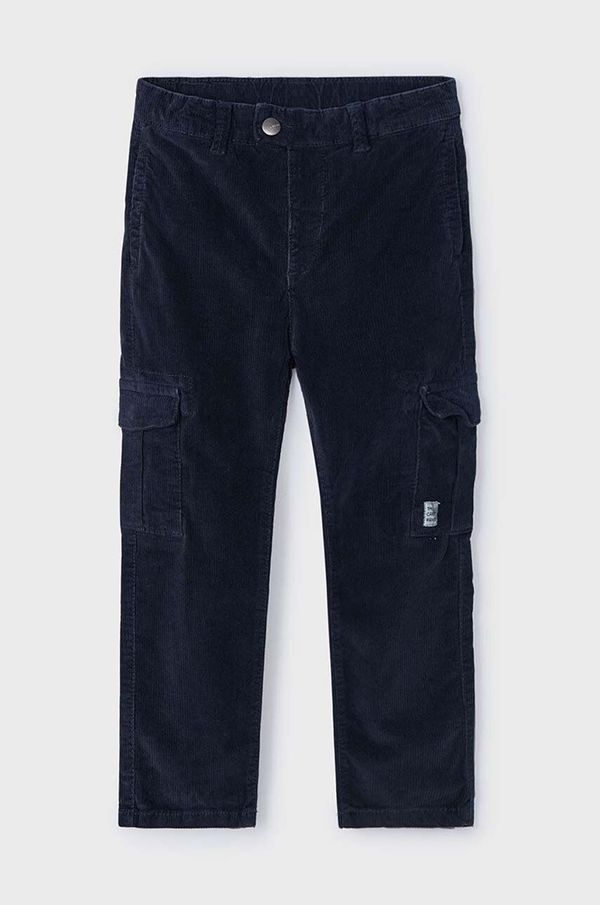 Mayoral Dječje hlače Mayoral cargo sztruks boja: tamno plava, bez uzorka, 4535