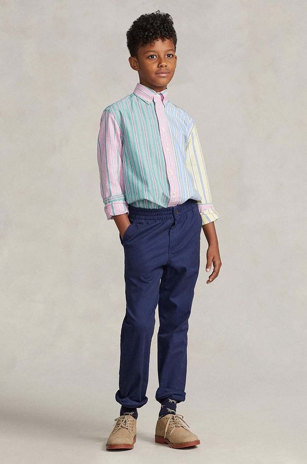 Polo Ralph Lauren Dječje hlače Polo Ralph Lauren boja: tamno plava, bez uzorka, 323855803002