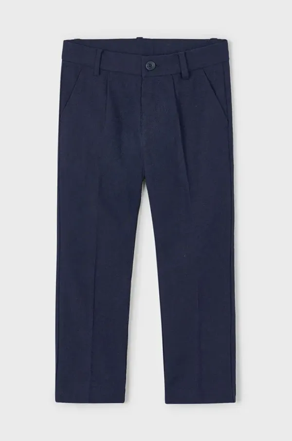 Mayoral Dječje hlače s dodatkom lana Mayoral boja: tamno plava, bez uzorka, 3563