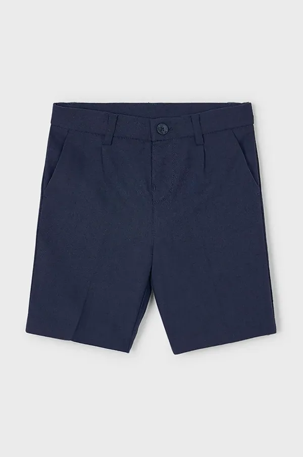 Mayoral Dječje hlače s dodatkom lana Mayoral boja: tamno plava, s uzorkom, 3217