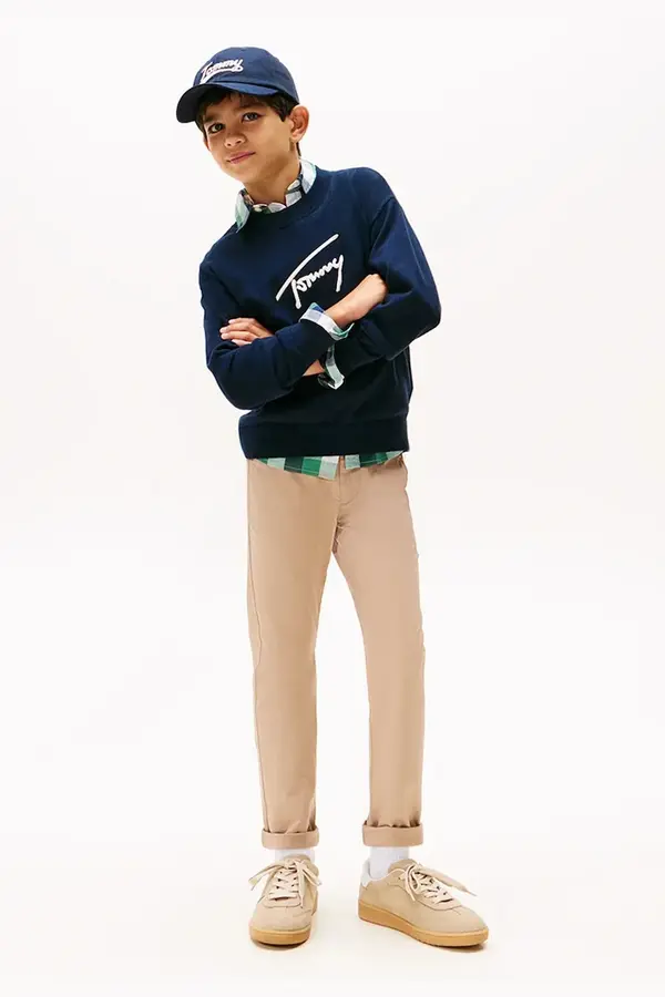 Tommy Hilfiger Dječje hlače s pamukom Tommy Hilfiger