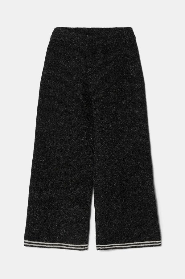 United Colors of Benetton Dječje hlače s vdodatkom vune United Colors of Benetton boja: crna, s uzorkom, 1EWBCF009