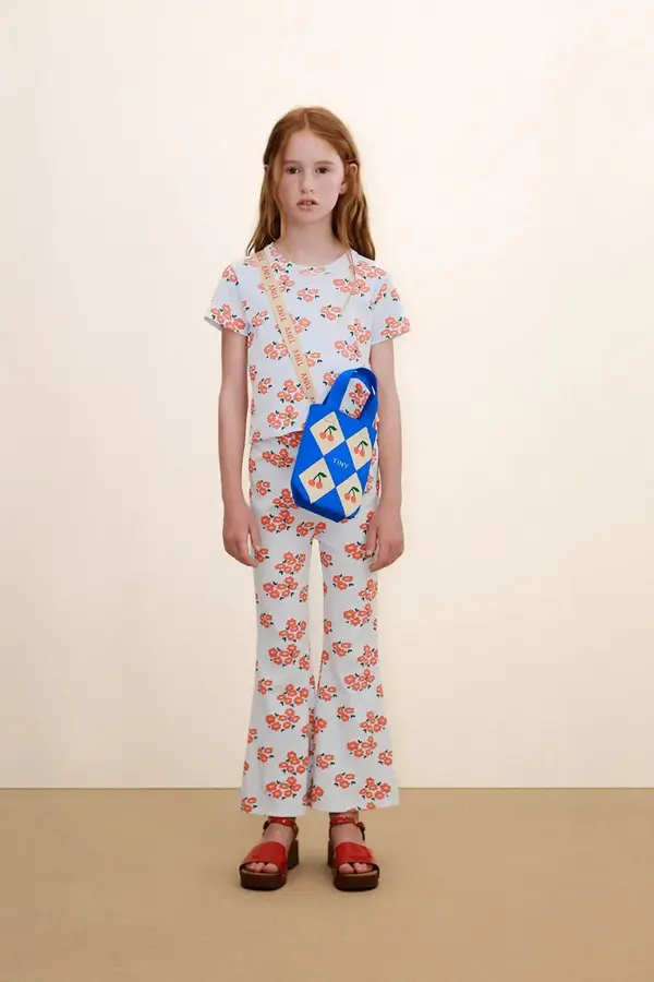 Tinycottons Dječje hlače Tinycottons BLOSSOMS RIB PANT