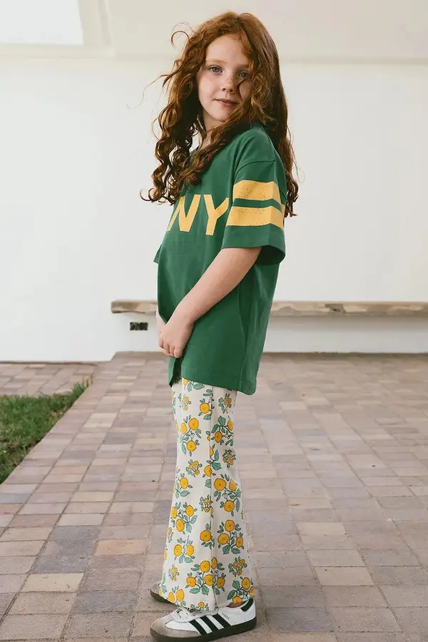 Tinycottons Dječje hlače Tinycottons FLOWERS RIB PANT