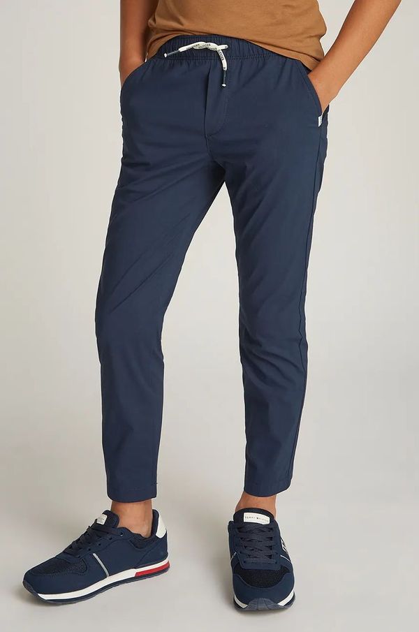 Tommy Hilfiger Dječje hlače Tommy Hilfiger boja: tamno plava, bez uzorka, KB0KB09306
