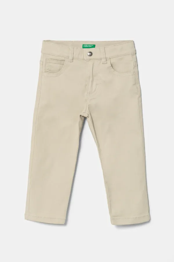 United Colors of Benetton Dječje hlače United Colors of Benetton boja: bež, bez uzorka, 4TCGGE009