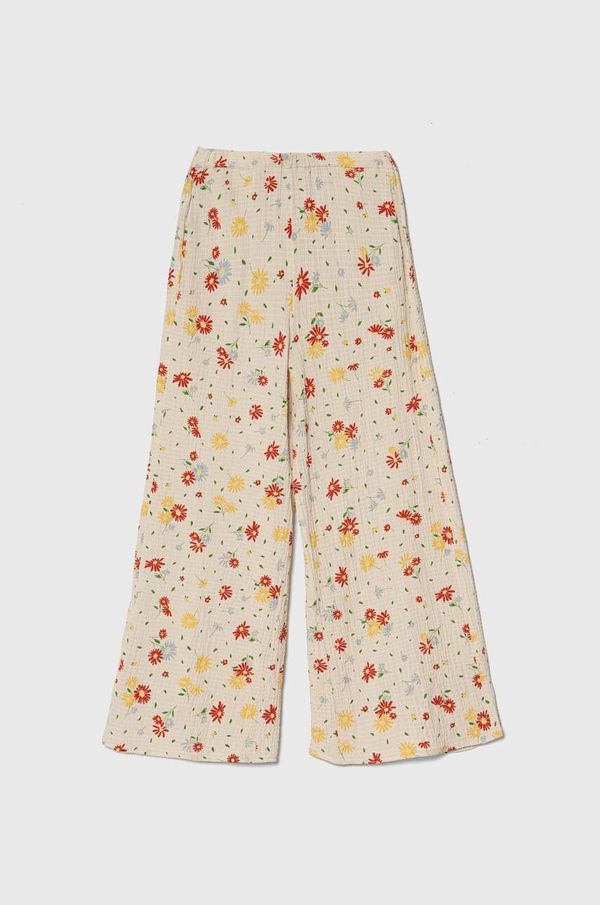 United Colors of Benetton Dječje hlače United Colors of Benetton boja: bež, s uzorkom