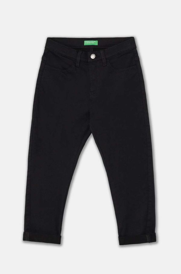 United Colors of Benetton Dječje hlače United Colors of Benetton boja: crna, bez uzorka, 41HQCE036