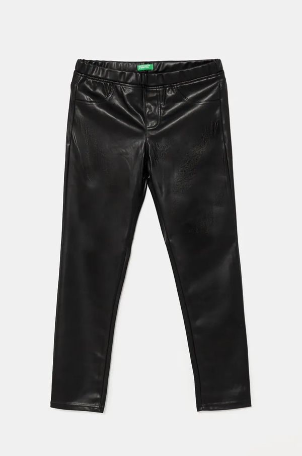 United Colors of Benetton Dječje hlače United Colors of Benetton boja: crna, bez uzorka, 4X2VCE031