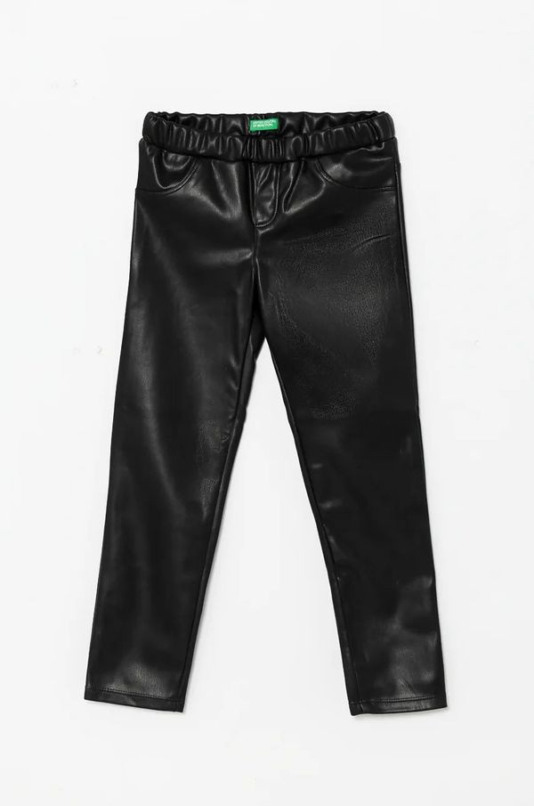 United Colors of Benetton Dječje hlače United Colors of Benetton boja: crna, bez uzorka, 4X2VGF01X