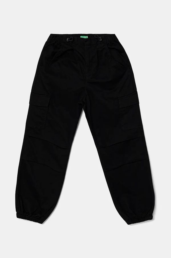 United Colors of Benetton Dječje hlače United Colors of Benetton boja: crna, bez uzorka, 4XZXCF03J